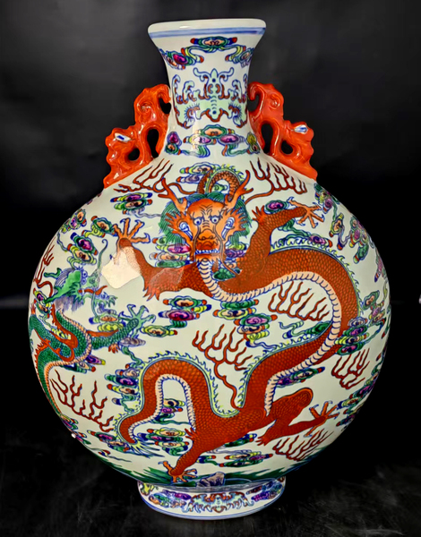 中国古美術□清代時期 大清乾隆年製 斗彩花卉紋 筆洗 古陶磁器 陶芸
