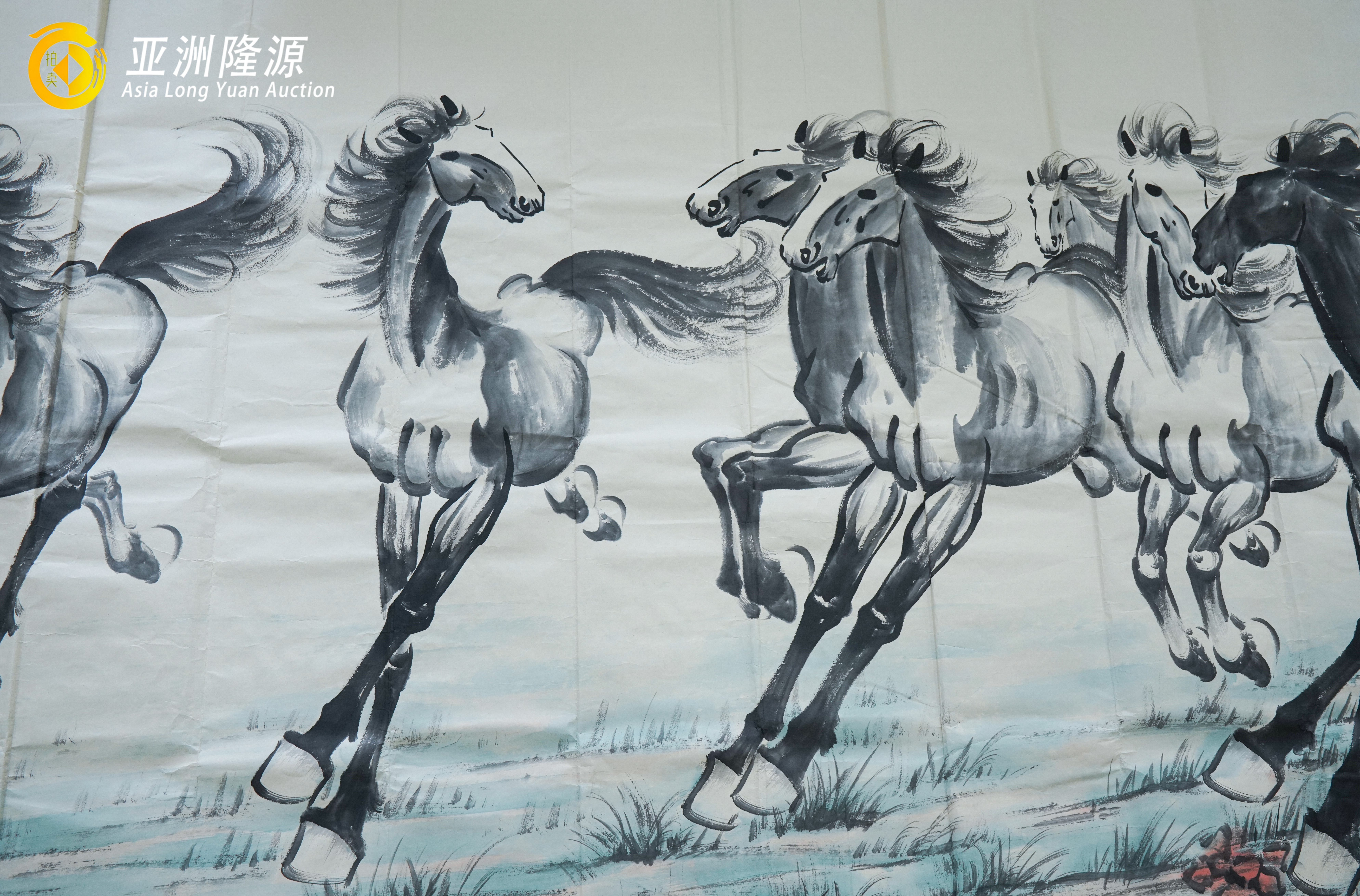 近现代中国画革新标杆：徐悲鸿《八骏图》 - 北京亚洲隆源国际拍卖有限公司